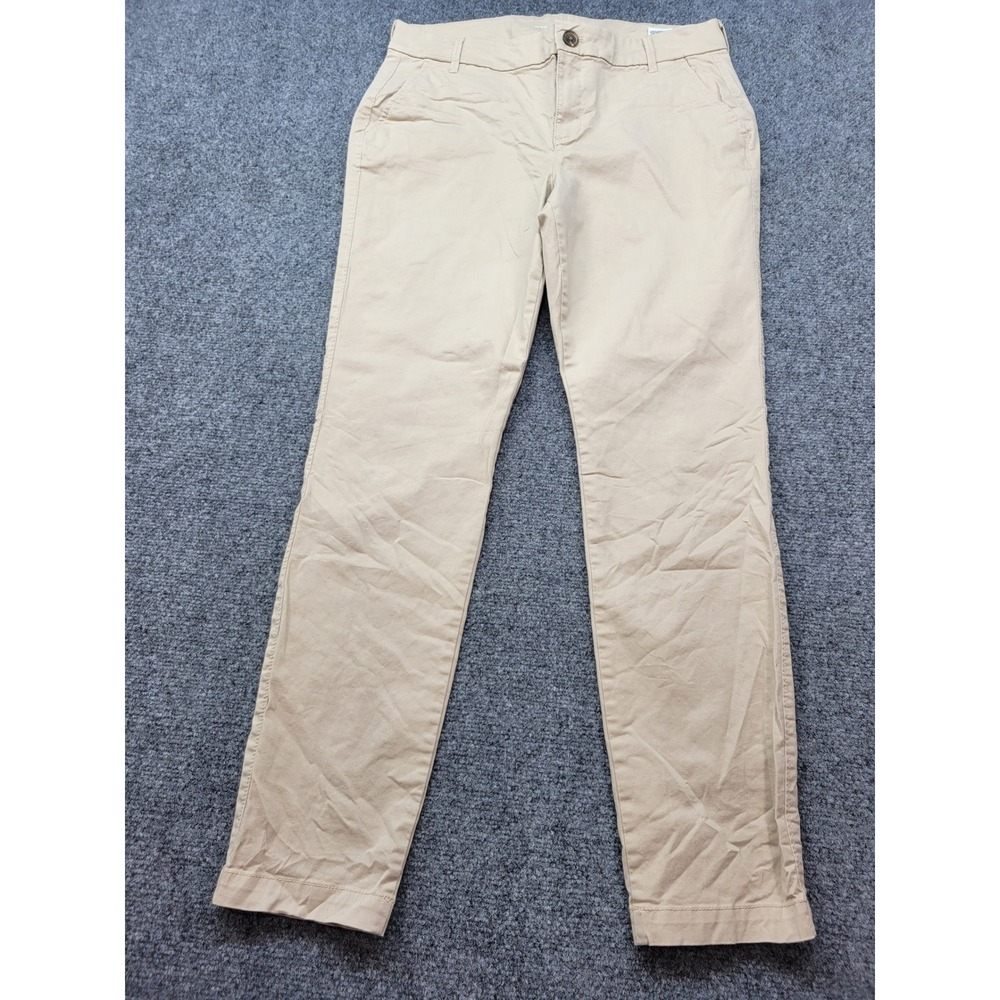 Old Navy Skinny Khaki Pants Womens 10 Rolled Oats Tan Built-In Flex Chino 602566